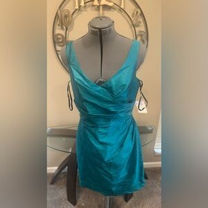Teal Sleeveless‎ Dress by Alfred Sung Size 10 Sample NWT